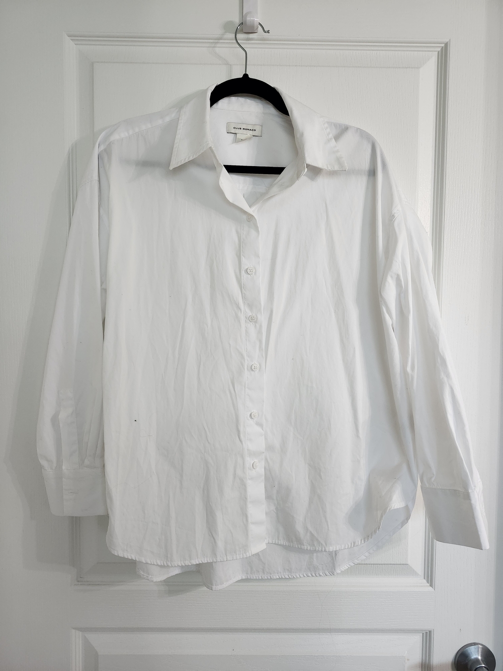 Club Monaco White Classic Button-Down Shirt